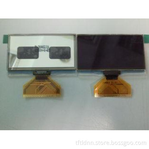 white 128 x 64 resolution OLED screen 2.4inch with blue Cha